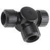 Adaptaflex Black Conduit Fitting 21 mm Nominal Size M20 Polyamide 66 Corrosion-Resistant IP66 IP67 ASF21X3/T