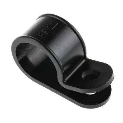 RS PRO Black Nylon Cable Clip, P Clamp, 20 mm Max Bundle Diameter, Screw Fixing, UL 1696 LFH ELFH 614-019