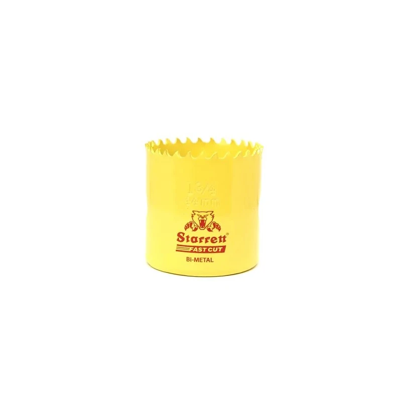 Starrett 44 mm Diameter HSS Fast Cut Bi-metal Drill Bit for Stainless Steel, Metal, Mild Steel Sheet FCH0134-G