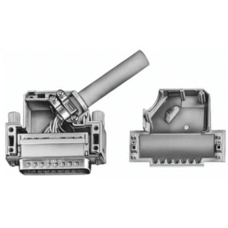TE Connectivity AMPLIMITE Series Polymer Angled D-Sub Backshell, 15 Way 6-1393738-0