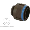Souriau Sunbank by Eaton MIL Spec Circular Connector Male, 8 Way, Copper Alloy, Straight, Shell Size 17, 13A 8D517W08AN