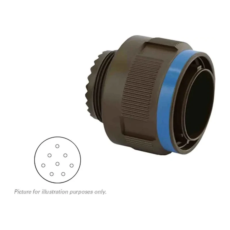 Souriau Sunbank by Eaton MIL Spec Circular Connector Male, 8 Way, Copper Alloy, Straight, Shell Size 17, 13A 8D517W08AN