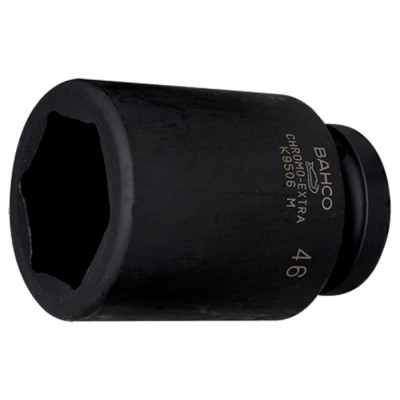 Bahco 36 mm 25.4 mm Drive Heavy-Duty Impact Socket, Black Finish, Alloy Steel, 110mm Length K9506M-36