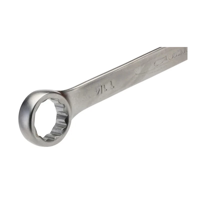 Bahco Combination Spanner 1-1/4 in, 350mm Overall Length, Alloy Steel, Chrome Finish, Offset 15° 111Z-1.1/4