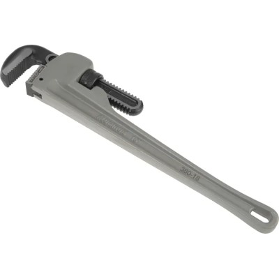 Bahco 64 mm Jaw Capacity Pipe Wrench, 457 mm Overall Length, Metal Handle, Aluminium Body 380-18