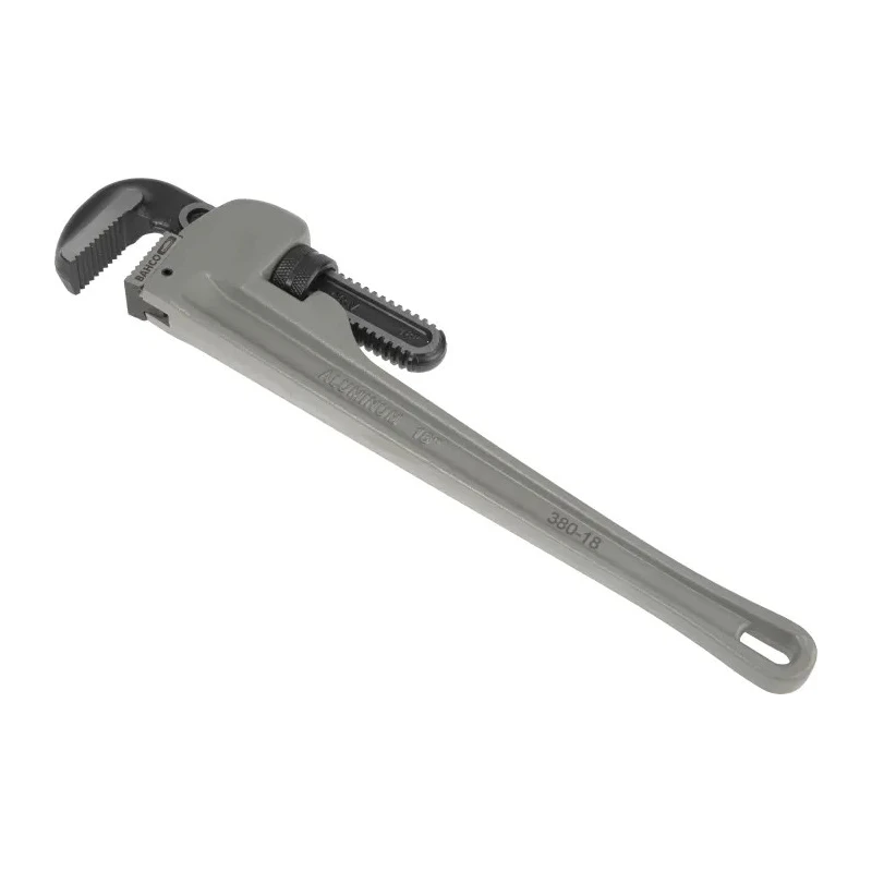 Bahco 64 mm Jaw Capacity Pipe Wrench, 457 mm Overall Length, Metal Handle, Aluminium Body 380-18