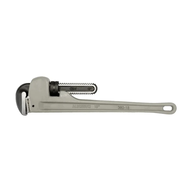 Bahco 64 mm Jaw Capacity Pipe Wrench, 457 mm Overall Length, Metal Handle, Aluminium Body 380-18