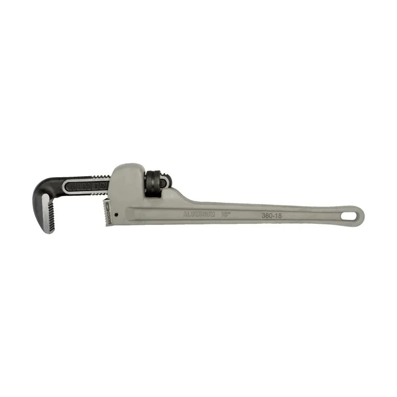 Bahco 64 mm Jaw Capacity Pipe Wrench, 457 mm Overall Length, Metal Handle, Aluminium Body 380-18