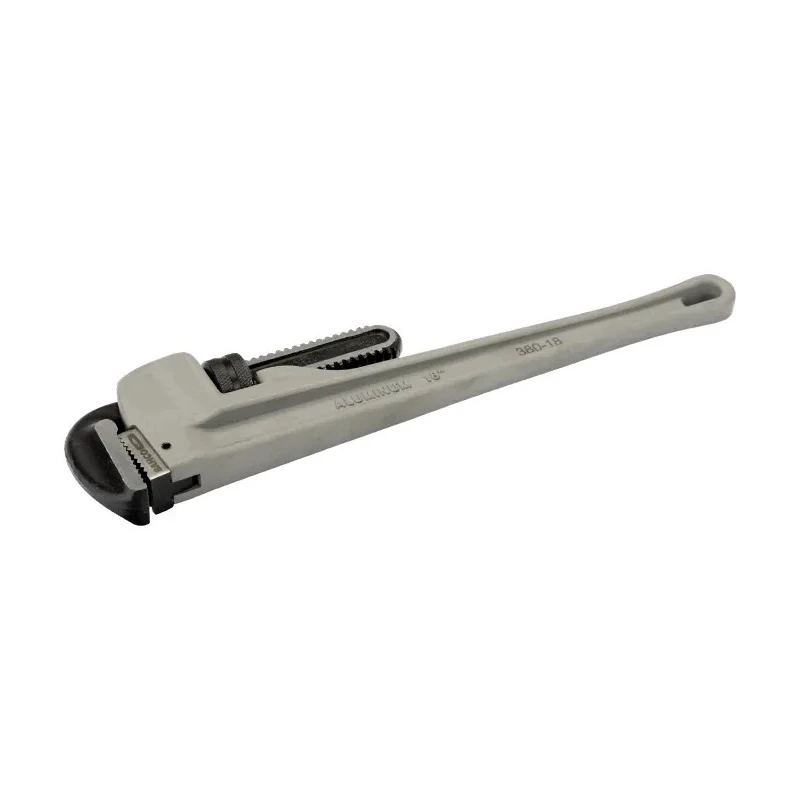 Bahco 64 mm Jaw Capacity Pipe Wrench, 457 mm Overall Length, Metal Handle, Aluminium Body 380-18