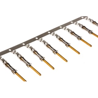 TE Connectivity Type III Series Male Crimp Terminal, 24 AWG Min Crimp, 20 AWG Max 66102-8