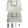 TE Connectivity AMPLIMITE 0.50 Series Zinc Angled D-Sub Backshell, 50 Way 5749193-2