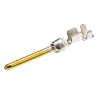 TE Connectivity AMPLIMITE HDP-20 Series Size 20 Male Crimp D-Sub Connector Contact Gold Pin 20 AWG 166053-1