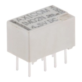TE Connectivity PCB Signal Relay 4.5V DC Coil 2A DPDT IM Series 10x6x5.65 mm 1-1462038-2