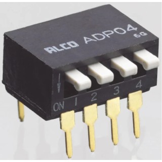 TE Connectivity Rotary Coded DIP Switch Surface Mount Piano Actuator 50mΩ Contact Resistance 1-1571999-6