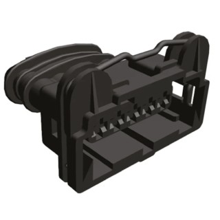 TE Connectivity Junior Power Timer Automotive Connector Female Black Cable 5 Way Solder Termination 282193-1