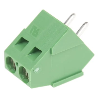 TE Connectivity Buchanan Series 2-Contact 5.08 mm Pitch 1 Row Angled PCB Terminal Block 282847-2
