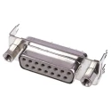 TE Connectivity AMPLIMITE HD-20 15 Way Straight 2.74 mm Pitch Through Hole D-Sub Connector Female 7-1393740-1