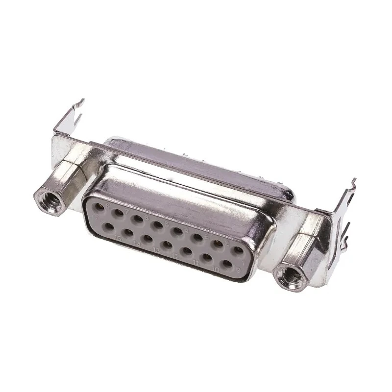 TE Connectivity AMPLIMITE HD-20 15 Way Straight 2.74 mm Pitch Through Hole D-Sub Connector Female 7-1393740-1