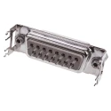 TE Connectivity AMPLIMITE HD-20 15 Way Straight 2.74 mm Pitch Through Hole D-Sub Connector Female 7-1393740-1