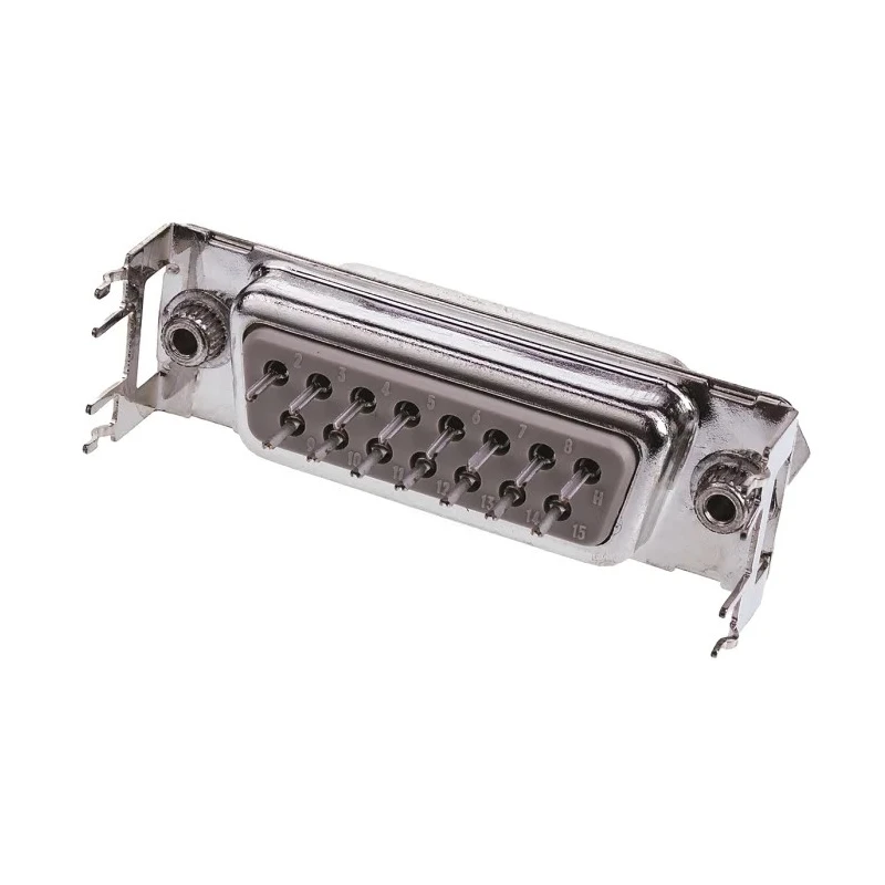 TE Connectivity AMPLIMITE HD-20 15 Way Straight 2.74 mm Pitch Through Hole D-Sub Connector Female 7-1393740-1