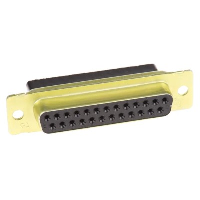 TE Connectivity AMPLIMITE HDP-20 25 Way Straight Cable D-Sub Connector Male 250V Steel Housing Crimp Termination 5205207-1