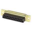 TE Connectivity AMPLIMITE HDP-20 25 Way Straight Cable D-Sub Connector Male 250V Steel Housing Crimp Termination 5205207-1