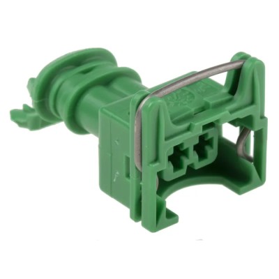 TE Connectivity Junior Power Timer Automotive Connector Female Green Cable 2 Way Solder Termination 282189-4
