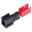 TE Connectivity Micro Quadlok System Automotive Connector Male Black Cable 8 Way Crimp Termination 284869-1