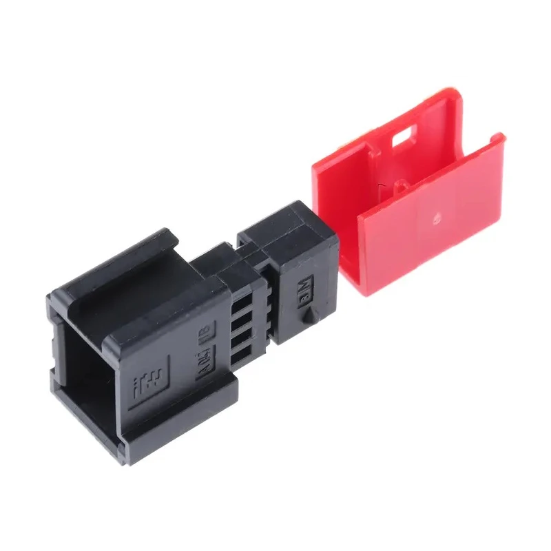 TE Connectivity Micro Quadlok System Automotive Connector Male Black Cable 8 Way Crimp Termination 284869-1