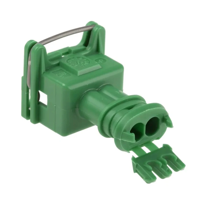 TE Connectivity Junior Power Timer Automotive Connector Female Green Cable 2 Way Solder Termination 282189-4