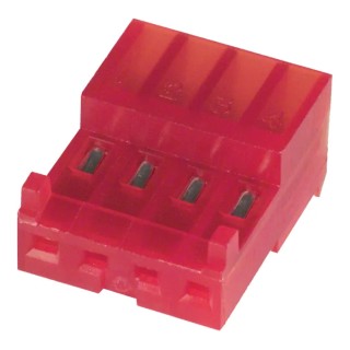TE Connectivity 4-Way IDC Connector Female for Cable, 1 Row, 250V AC, 5A, Right Angle 3-643813-4