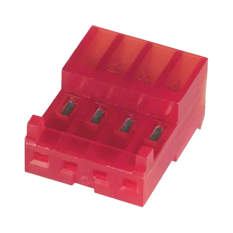 TE Connectivity 4-Way IDC Connector Female for Cable, 1 Row, 250V AC, 5A, Right Angle 3-643813-4