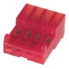 TE Connectivity 4-Way IDC Connector Female for Cable, 1 Row, 250V AC, 5A, Right Angle 3-643813-4