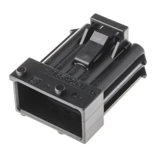 TE Connectivity Junior Power Timer Automotive Connector Male Black 10 Way Solder Termination 1-965423-1