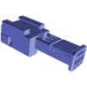 TE Connectivity Micro Quadlok System Automotive Connector Male Blue Cable 3 Way Crimp Termination 953698-3