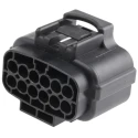 TE Connectivity Econoseal J 070 Mk II Automotive Connector Male 12 Way Black Cable Crimp Termination 2822638-1
