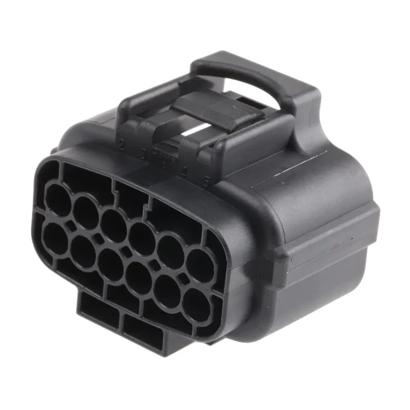 TE Connectivity Econoseal J 070 Mk II Automotive Connector Male 12 Way Black Cable Crimp Termination 2822638-1