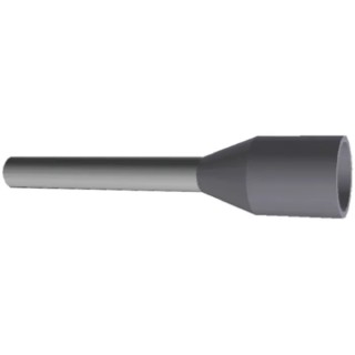 TE Connectivity Insulated Crimp Bootlace Ferrule, 10 mm Pin Length, 1.2 mm Pin Diameter, Grey to 18 AWG Wire Size 966067-6