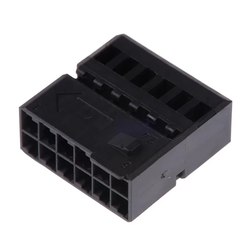 TE Connectivity Micro Quadlok System Automotive Connector Male Black Cable 12 Way Crimp Termination 1394048-1