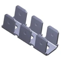 TE Connectivity FASTON .250 Black Uninsulated Male Spade Connector, Stud, 6.35 x 0.81 mm Tab Size 41482