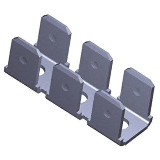TE Connectivity FASTON .250 Black Uninsulated Male Spade Connector, Stud, 6.35 x 0.81 mm Tab Size 41482