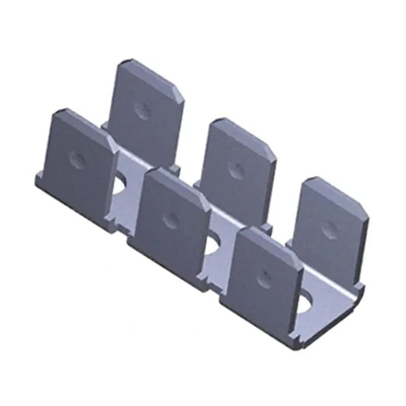 TE Connectivity FASTON .250 Black Uninsulated Male Spade Connector, Stud, 6.35 x 0.81 mm Tab Size 41482