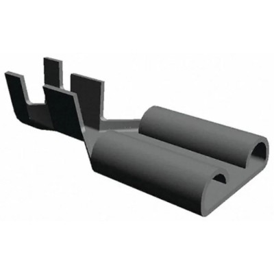 TE Connectivity FASTON .375 Black Uninsulated Female Spade Connector Crimp 9.53 x 1.19 mm Tab Size 11 AWG to 9 AWG 280223-2