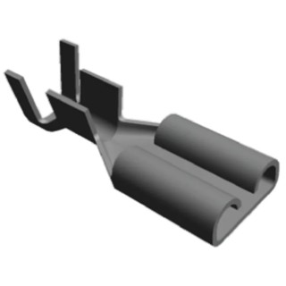 TE Connectivity Silver Uninsulated Female Spade Connector Crimp 6.35 mm Tab Size 17 AWG to 13 AWG 5-160447-6
