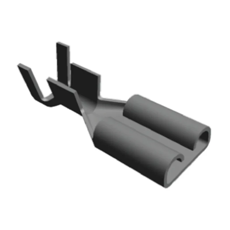 TE Connectivity Silver Uninsulated Female Spade Connector Crimp 6.35 mm Tab Size 17 AWG to 13 AWG 5-160447-6