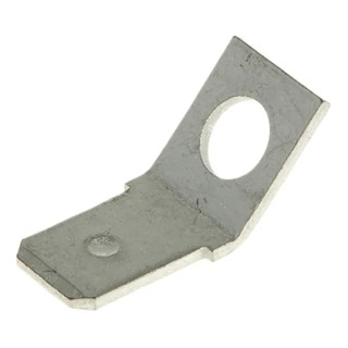RS PRO FASTON .250 Black Uninsulated Male Spade Connector, Stud, 6.35 x 0.81 mm Tab Size 60465-2