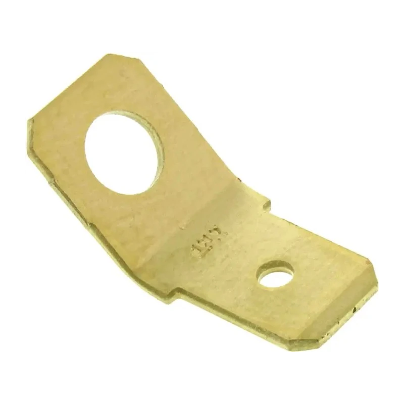 TE Connectivity FASTON .250 Yellow Uninsulated Male Spade Connector Solder 6.35 x 0.81 mm Tab Size 181949-1