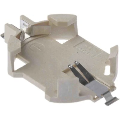 TE Connectivity PCB Mount Surface Battery Holder Fibreglass Reinforced Polybutylene Terephthalate Leaf Spring CR2032