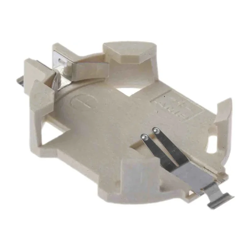 TE Connectivity PCB Mount Surface Battery Holder Fibreglass Reinforced Polybutylene Terephthalate Leaf Spring CR2032