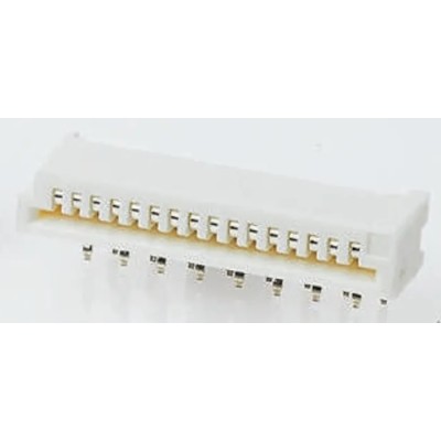 TE Connectivity FPC 1 mm Pitch 18 Way Right Angle Female FPC Connector, Solder Termination 200V AC, 1A 1-84953-8